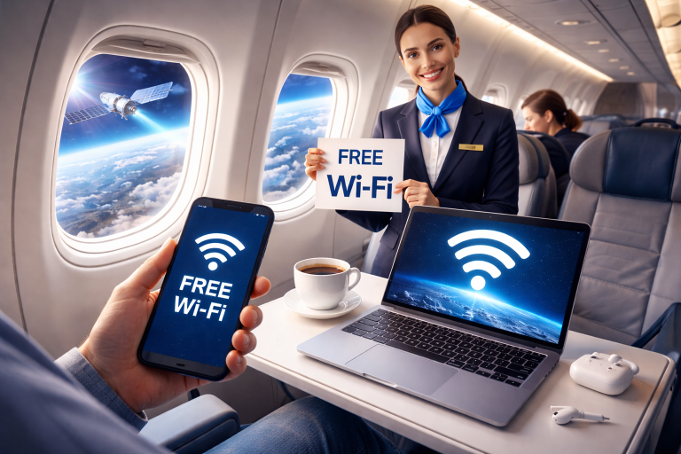 Internet v letadle